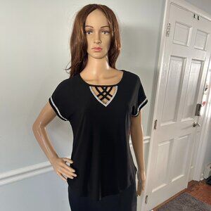 Love Scarlett Black W/Rhinestone Embellished Top NWT Size PM